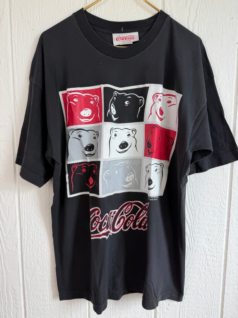 Vintage 90s Coca Cola Single Stitch USA Polar Bear Tee, XL